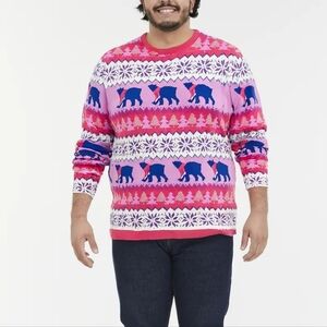 Charter Club Holiday Lane Colorful Crewneck Sweater with Bear Design Size XXL
